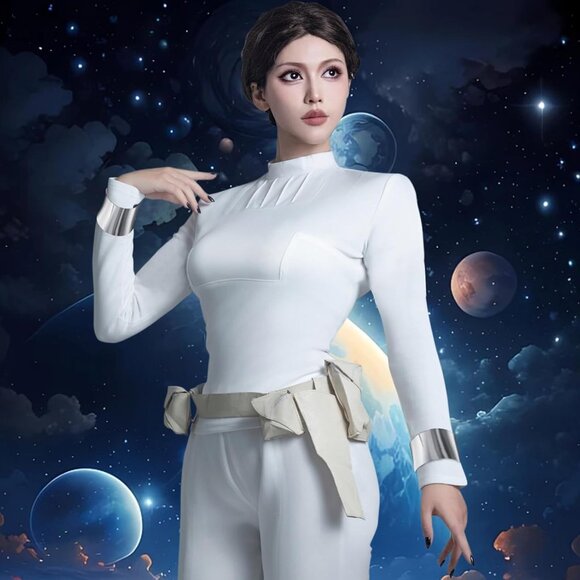 Silver Padme Amidala Cosplay Cuff Bracelets Adjustable for Women - Picture 3 of 6